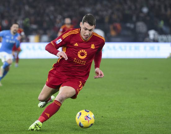Andrea Belotti con la maglia dell'AS Roma