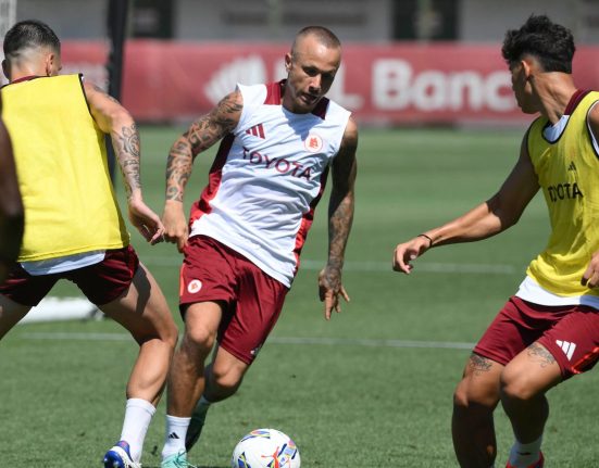 Angelino trigoria allenamento AS Roma