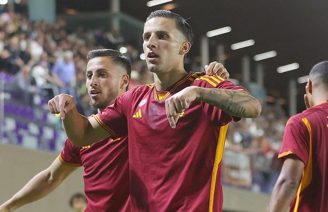 Riccardo Pagano durante una partita con la Roma.