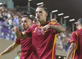 Riccardo Pagano durante una partita con la Roma.