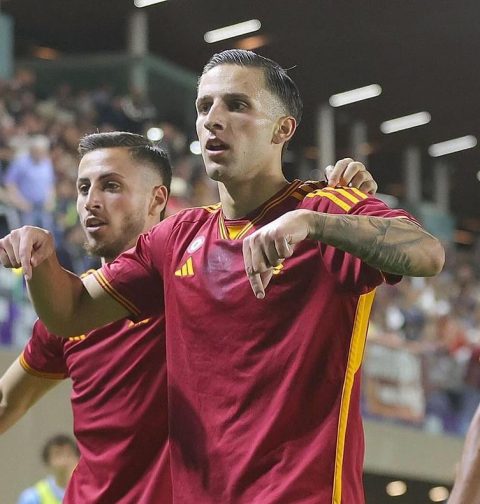 Riccardo Pagano durante una partita con la Roma.